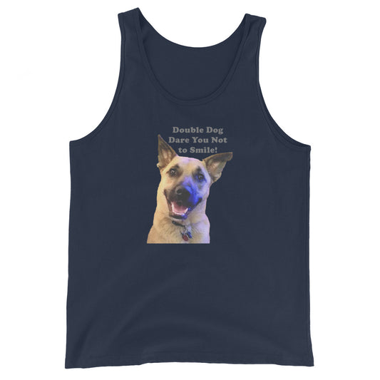 Double Dog rescue Dare Smile Cotton Men's Tank Top MightyShirt funny
