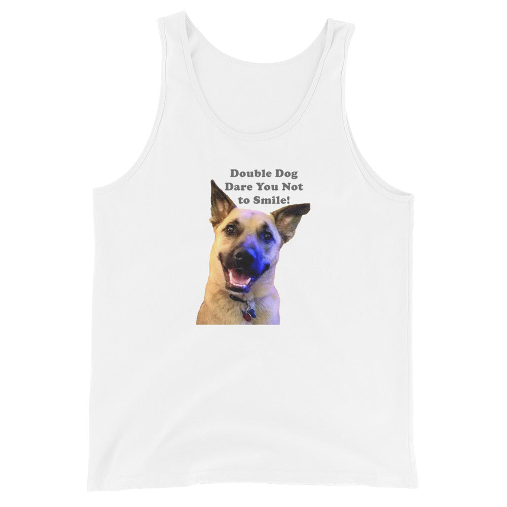 Double Dog rescue Dare Smile Cotton Men's Tank Top MightyShirt funny