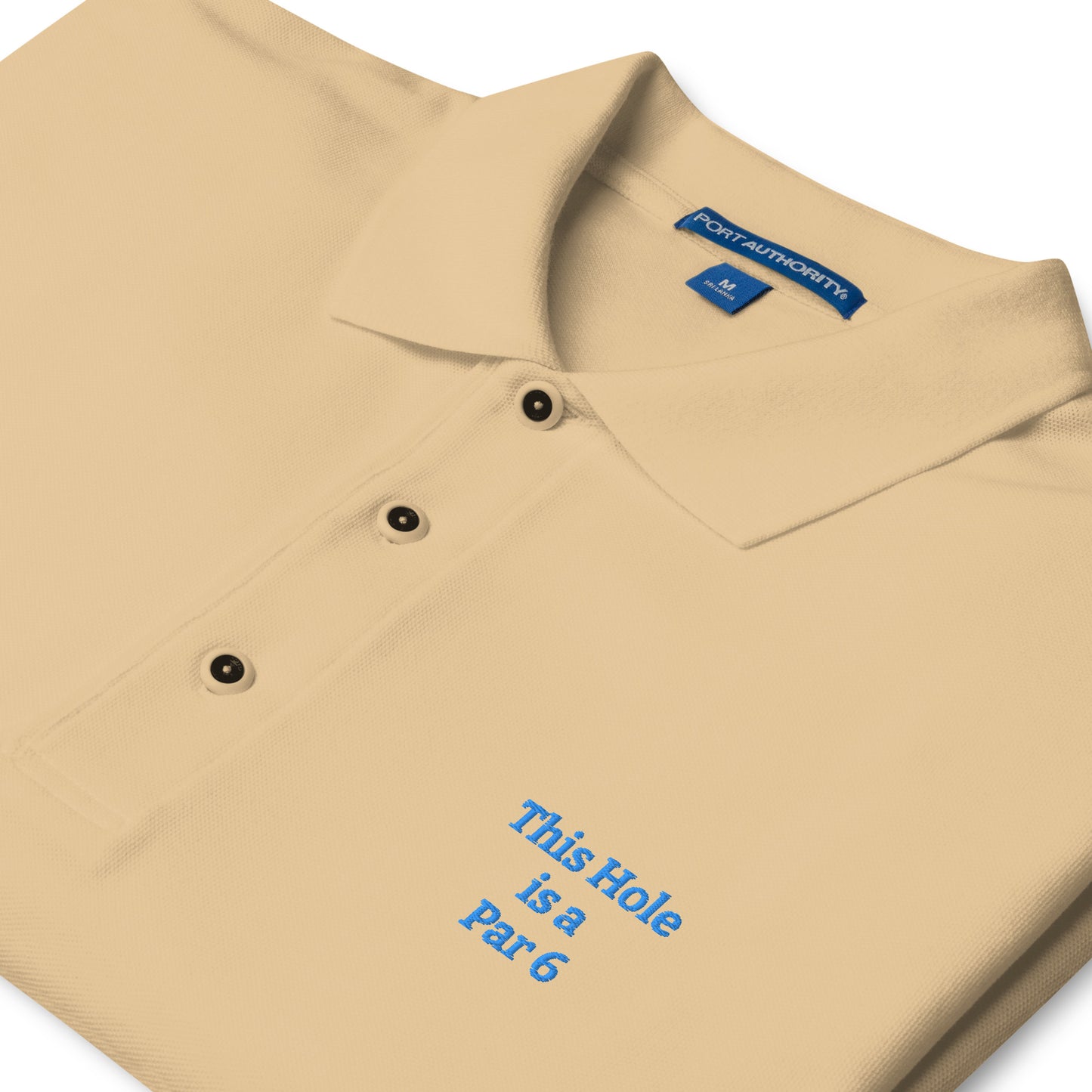 Par 6 funny embroidered golf polo Mighty Shirt
