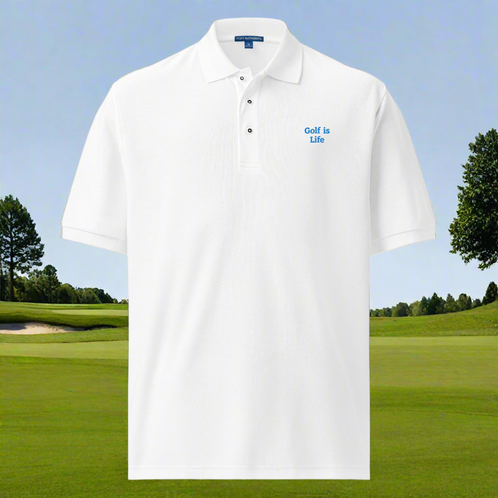 "Golf is Life" Men's Premium Polo by Mighty Shirt