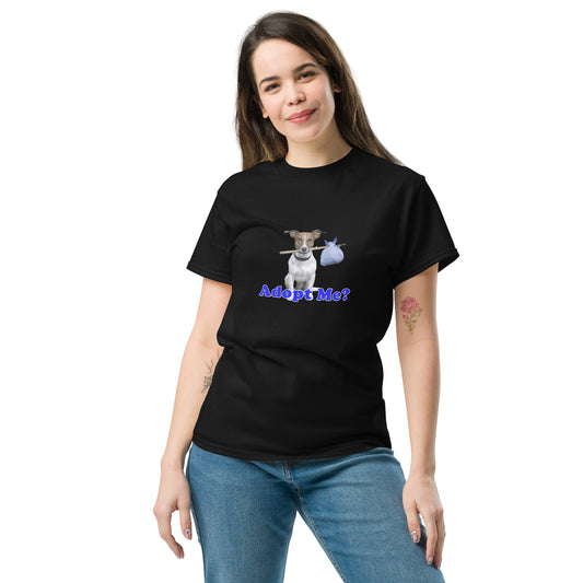 Adopt Me? dog lover's classic 100% cotton Unisex classic T-Shirt