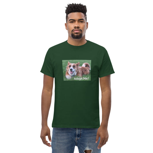 "Adopt Me?" Dog Lover Unisex Cotton classic T-Shirt by Mighty Shirt