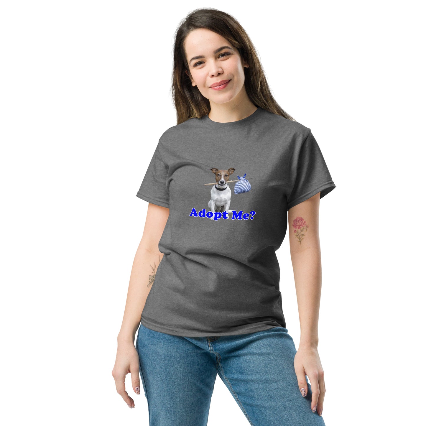 Adopt Me? dog lover's classic 100% cotton Unisex classic T-Shirt