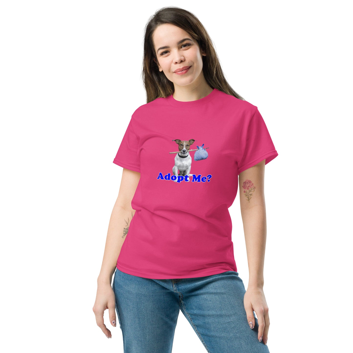 Adopt Me? dog lover's classic 100% cotton Unisex classic T-Shirt