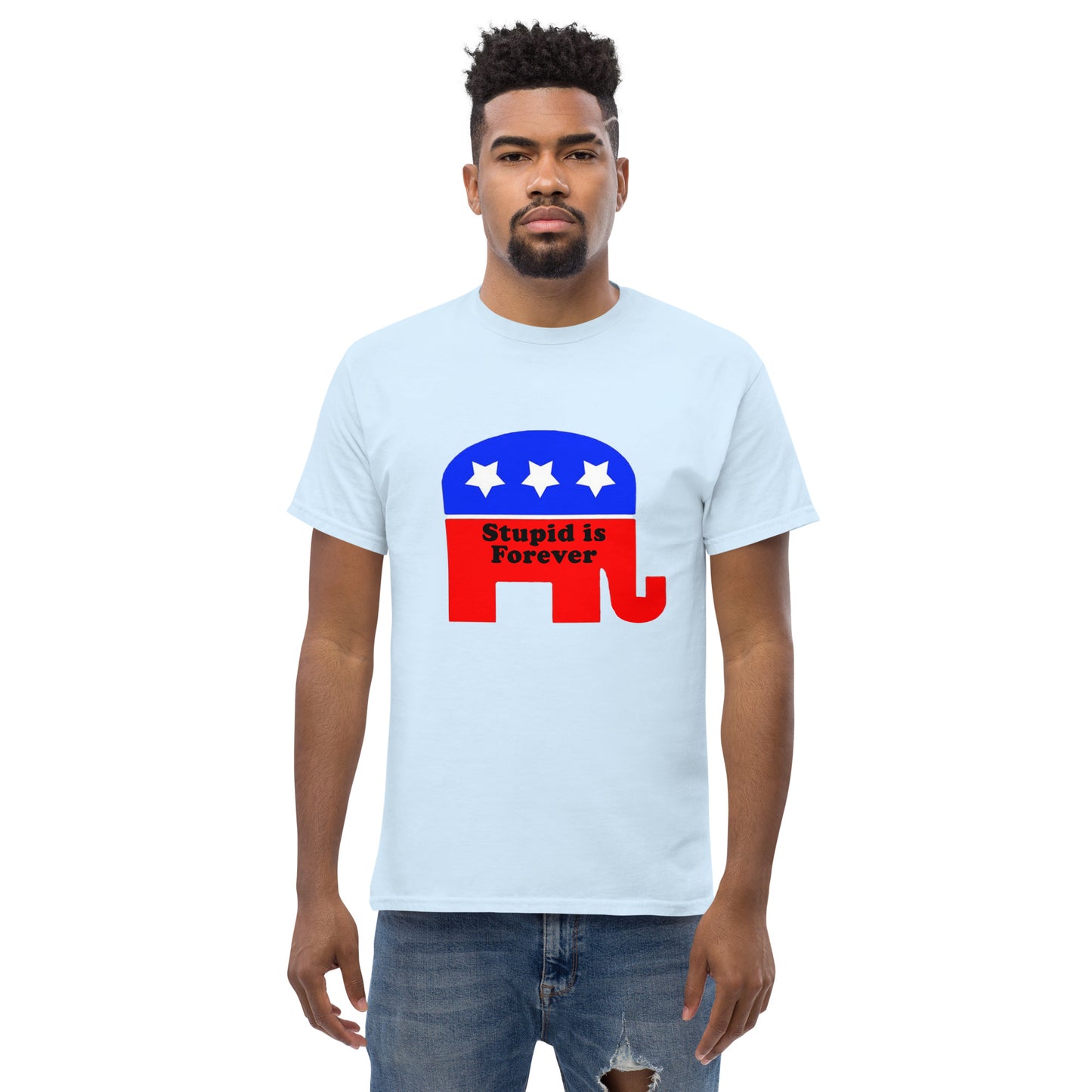 political cotton unisex T-Shirt MightyShirt republican stupid democrat