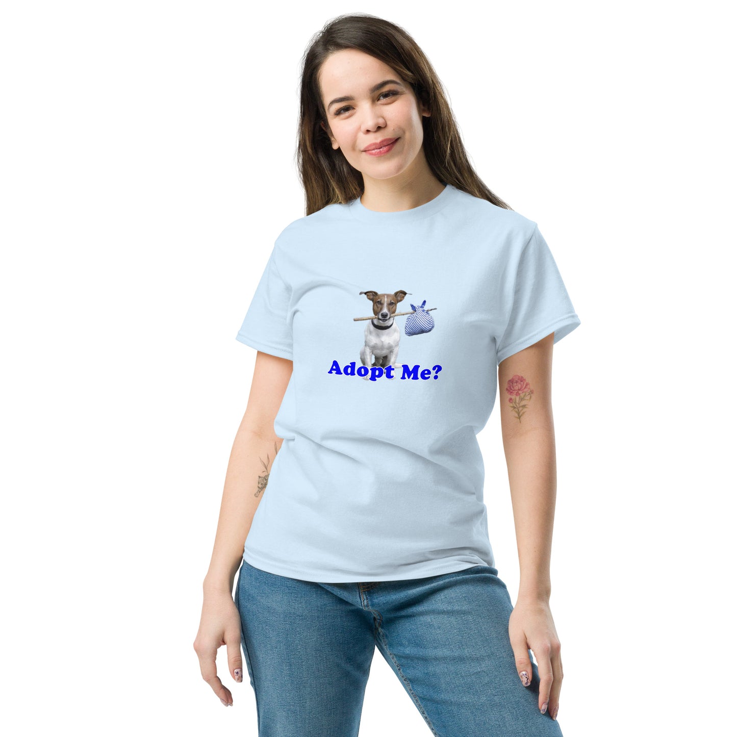 Adopt Me? dog lover's classic 100% cotton Unisex classic T-Shirt
