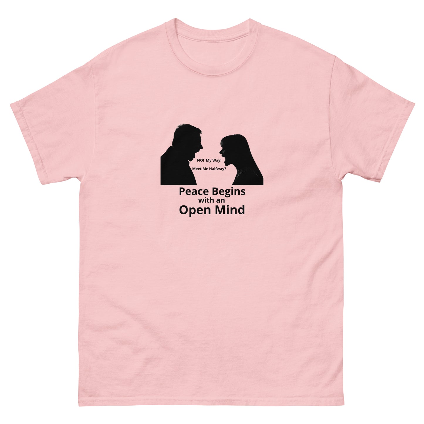 Peace begins with an open mind classic 100% cotton T-Shirt Mighty Shirt