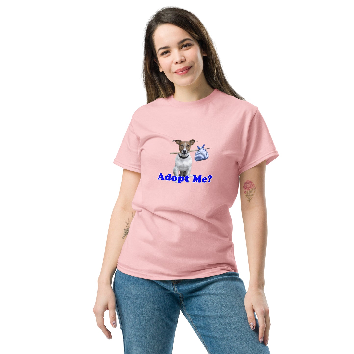 Adopt Me? dog lover's classic 100% cotton Unisex classic T-Shirt