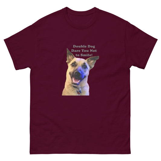 Dog rescue dare smile funny cotton T-Shirt MIghtyShirt