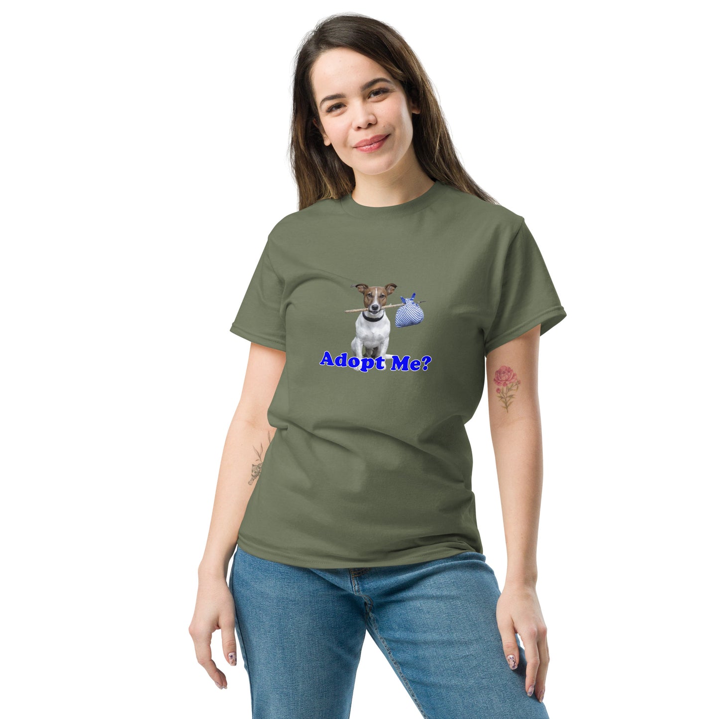 Adopt Me? dog lover's classic 100% cotton Unisex classic T-Shirt