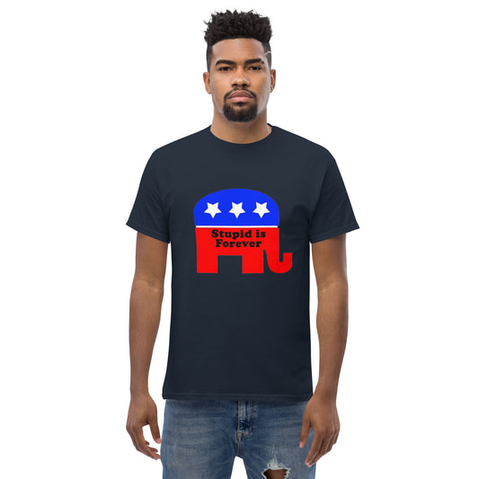 political cotton unisex T-Shirt MightyShirt republican stupid democrat