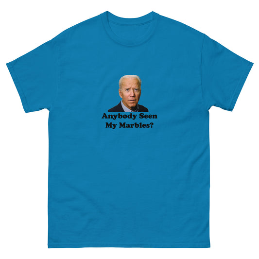 Biden Lost Marbles Cotton Unisex cotton classic T-Shirt MightyShirt political