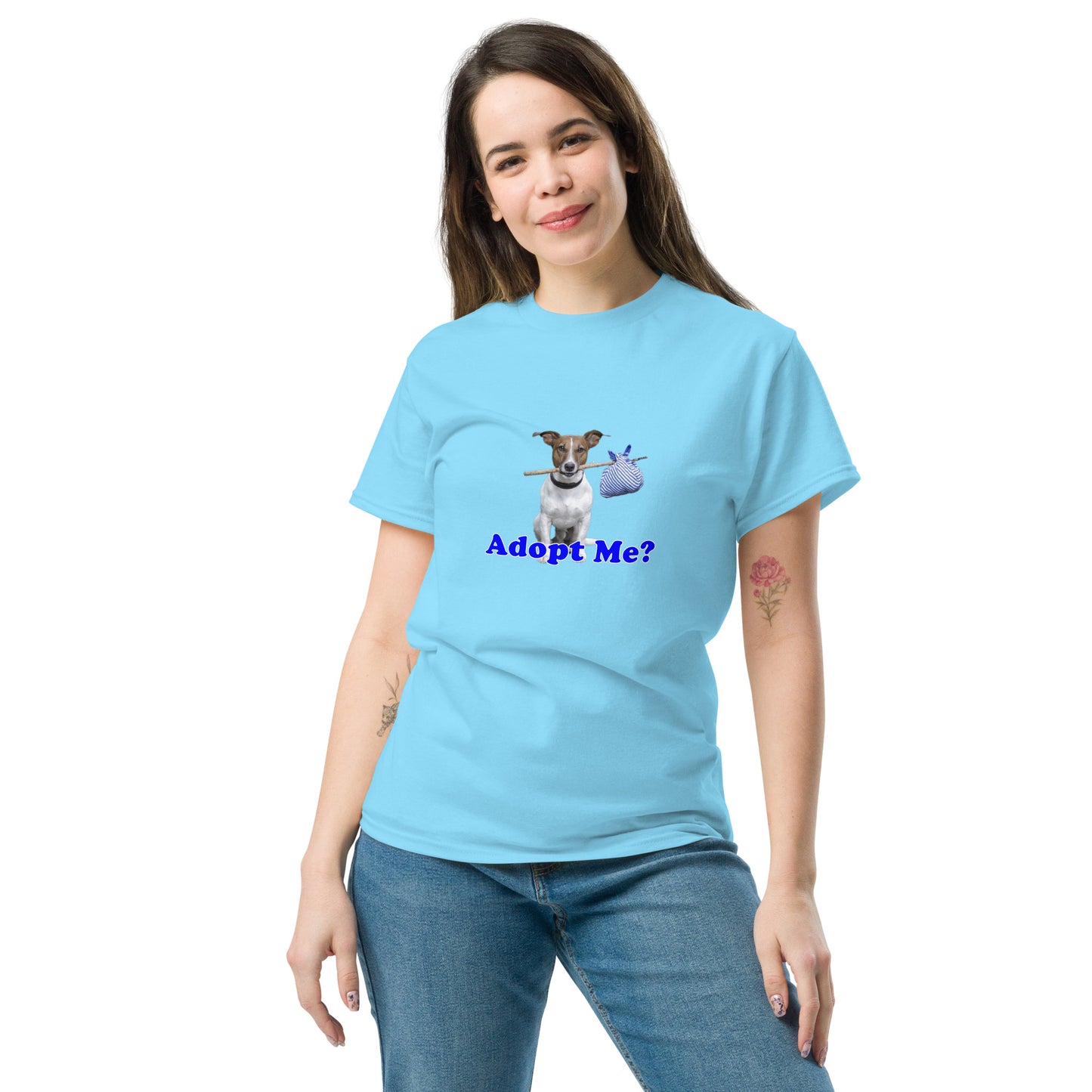 Adopt Me? dog lover's classic 100% cotton Unisex classic T-Shirt