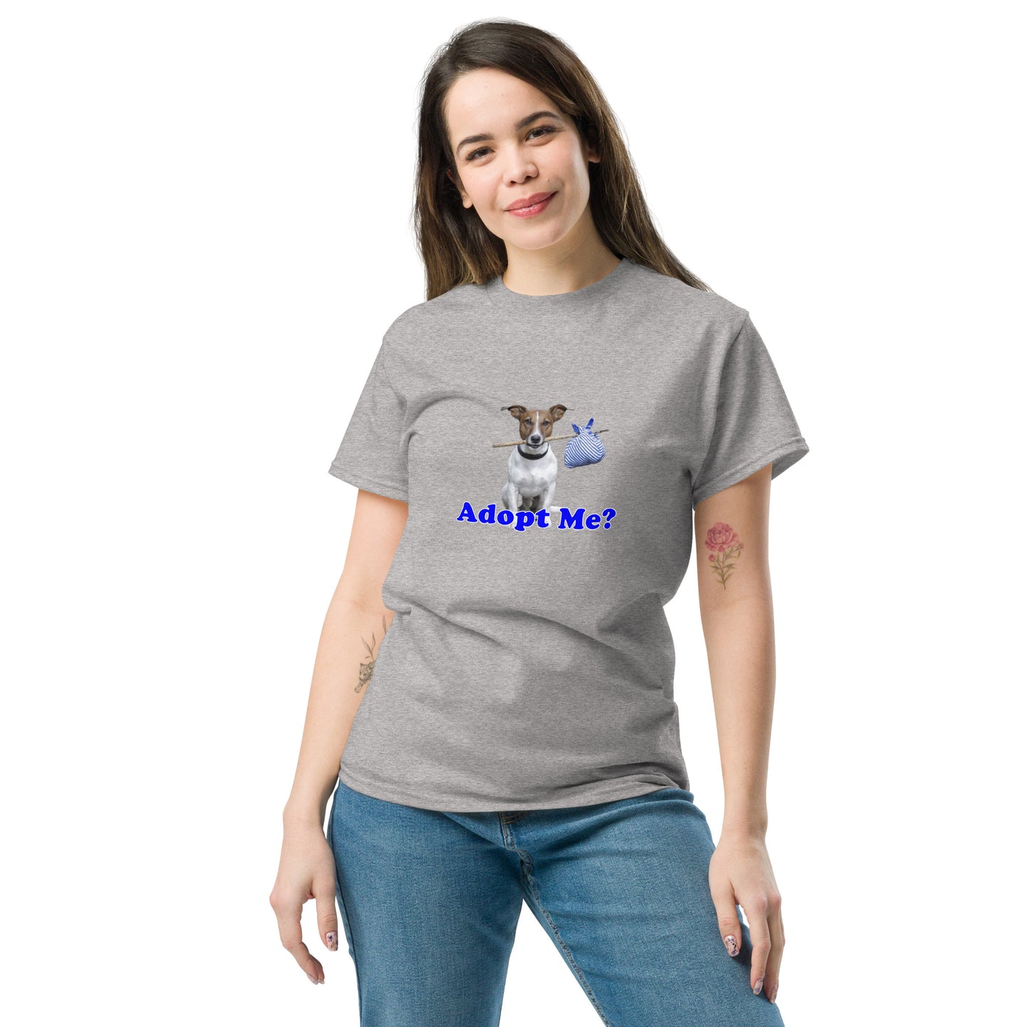 Adopt Me? dog lover's classic 100% cotton Unisex classic T-Shirt