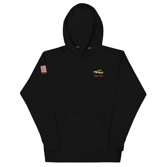 Piper Cub airplane MightyShirt unisex Hoodie America WW2