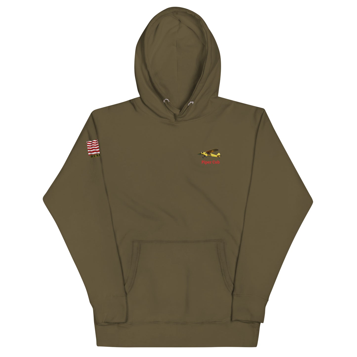 Piper Cub airplane MightyShirt unisex Hoodie America WW2