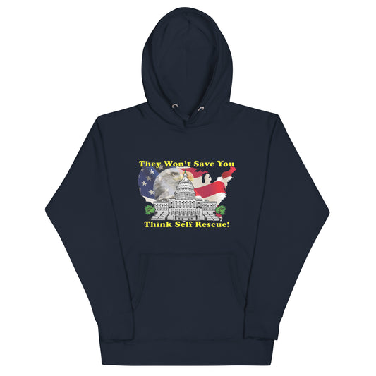 unisex hoodie rescue government MightyShirt premium political