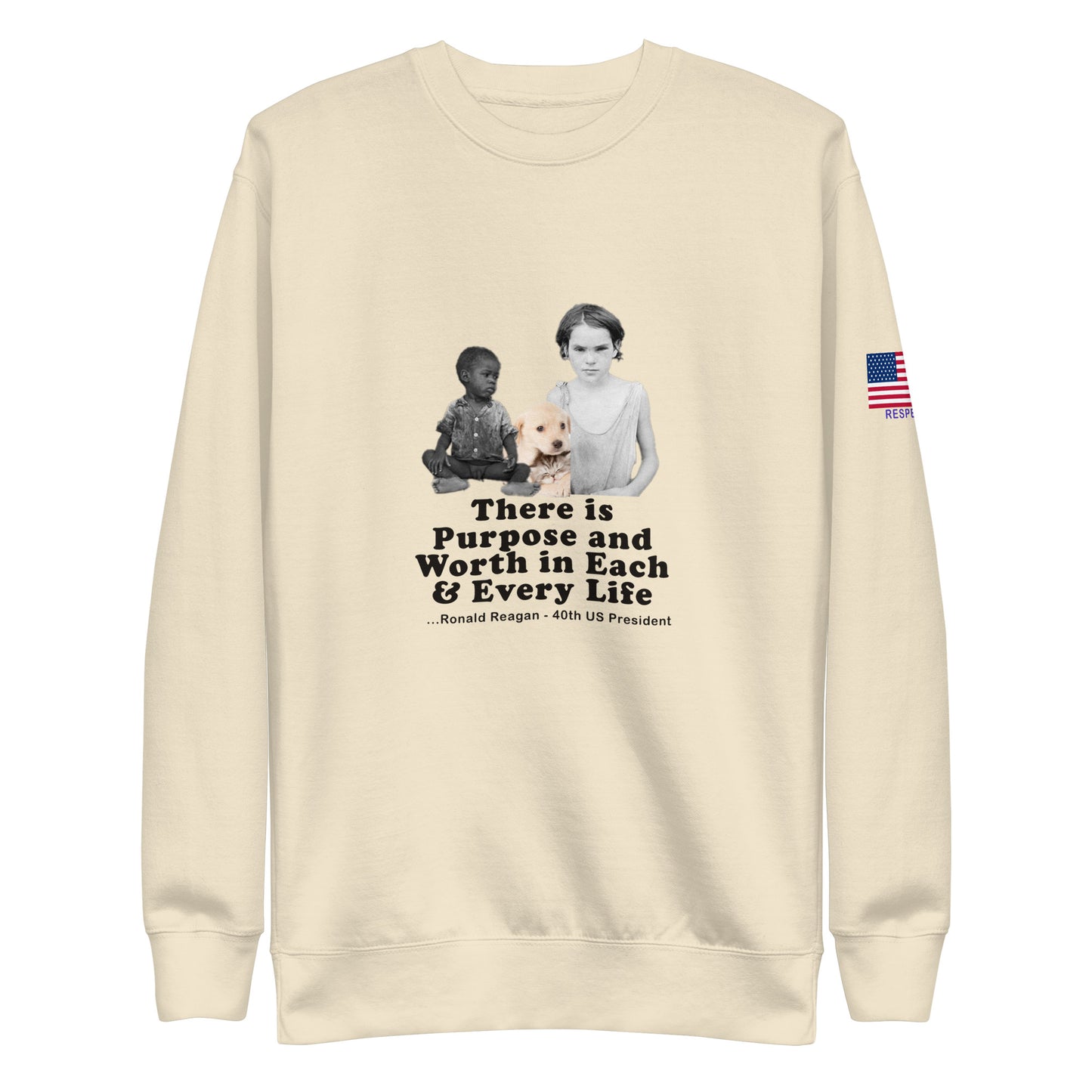 love kindness worth purpose Unisex Premium Sweatshirt Mighty Shirt