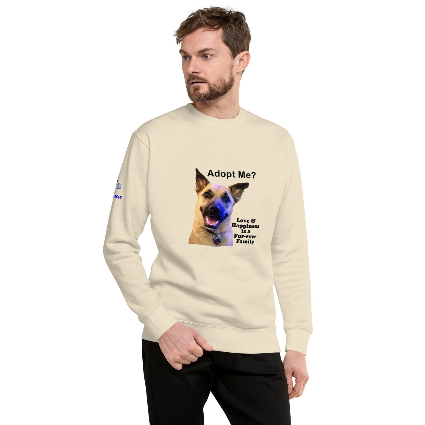 Adopt Me? Dog Lover's Premium Unisex Sweatshirt by Mighty Shirt