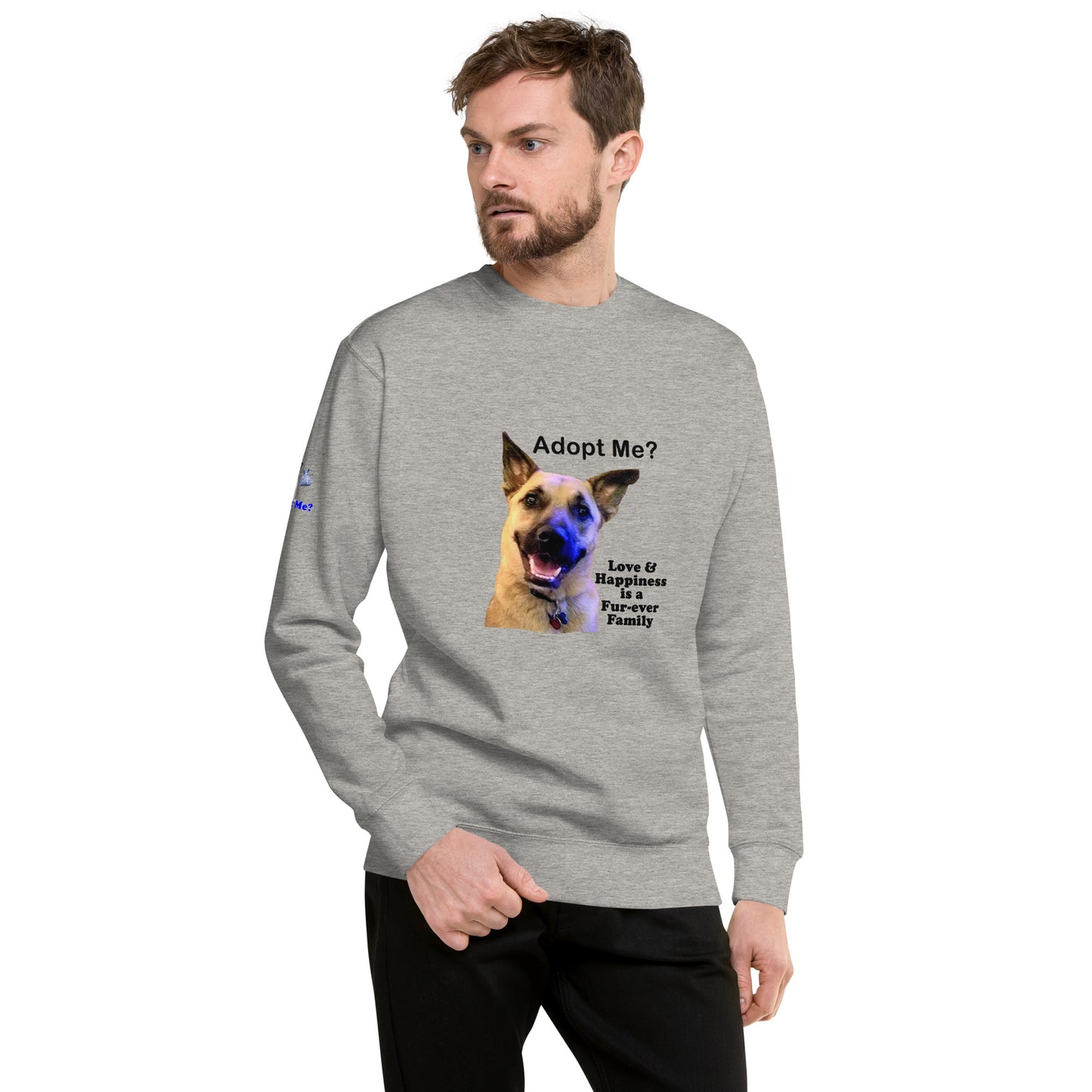 Adopt Me? Dog Lover's Premium Unisex Sweatshirt by Mighty Shirt