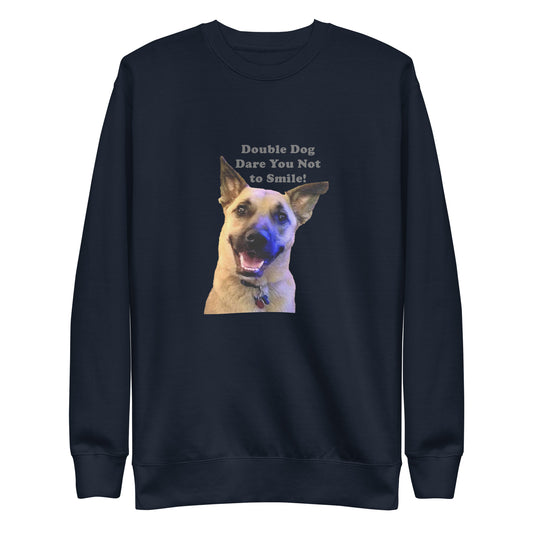 dog rescue dare smile premium unisex sweatshirt funny mightyshirt