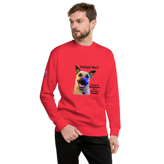 Adopt Me? Dog Lover's Premium Unisex Sweatshirt by Mighty Shirt