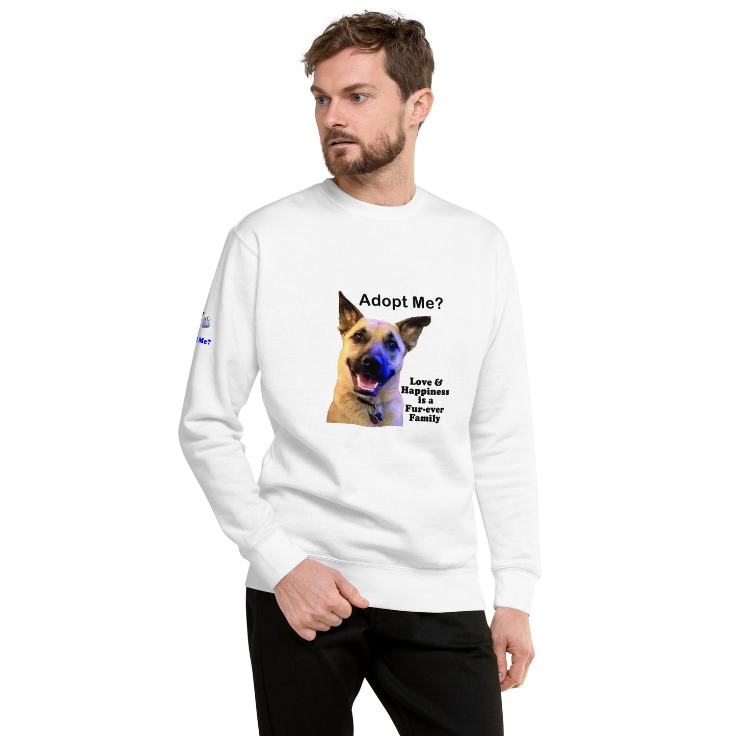 Adopt Me? Dog Lover's Premium Unisex Sweatshirt by Mighty Shirt