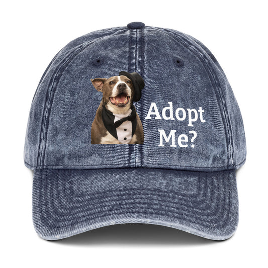 Adopt a Rescue Dog Cotton Twill Hat by Mighty Shirt
