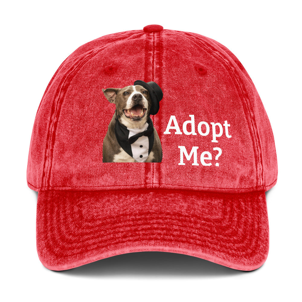 Adopt a Rescue Dog Cotton Twill Hat by Mighty Shirt