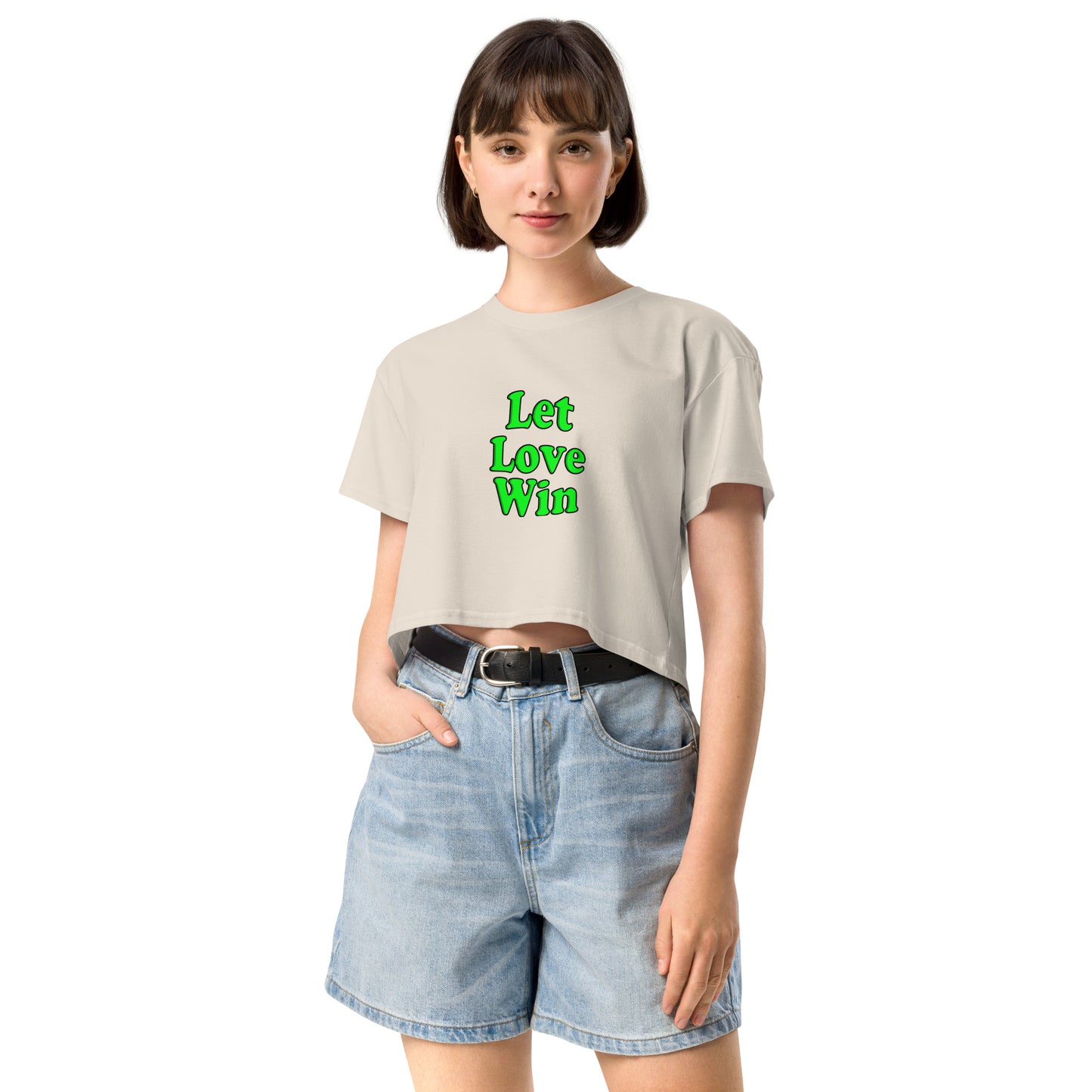 love kindness inspire premium Women's Crop Top Cotton mighty shirt attitude