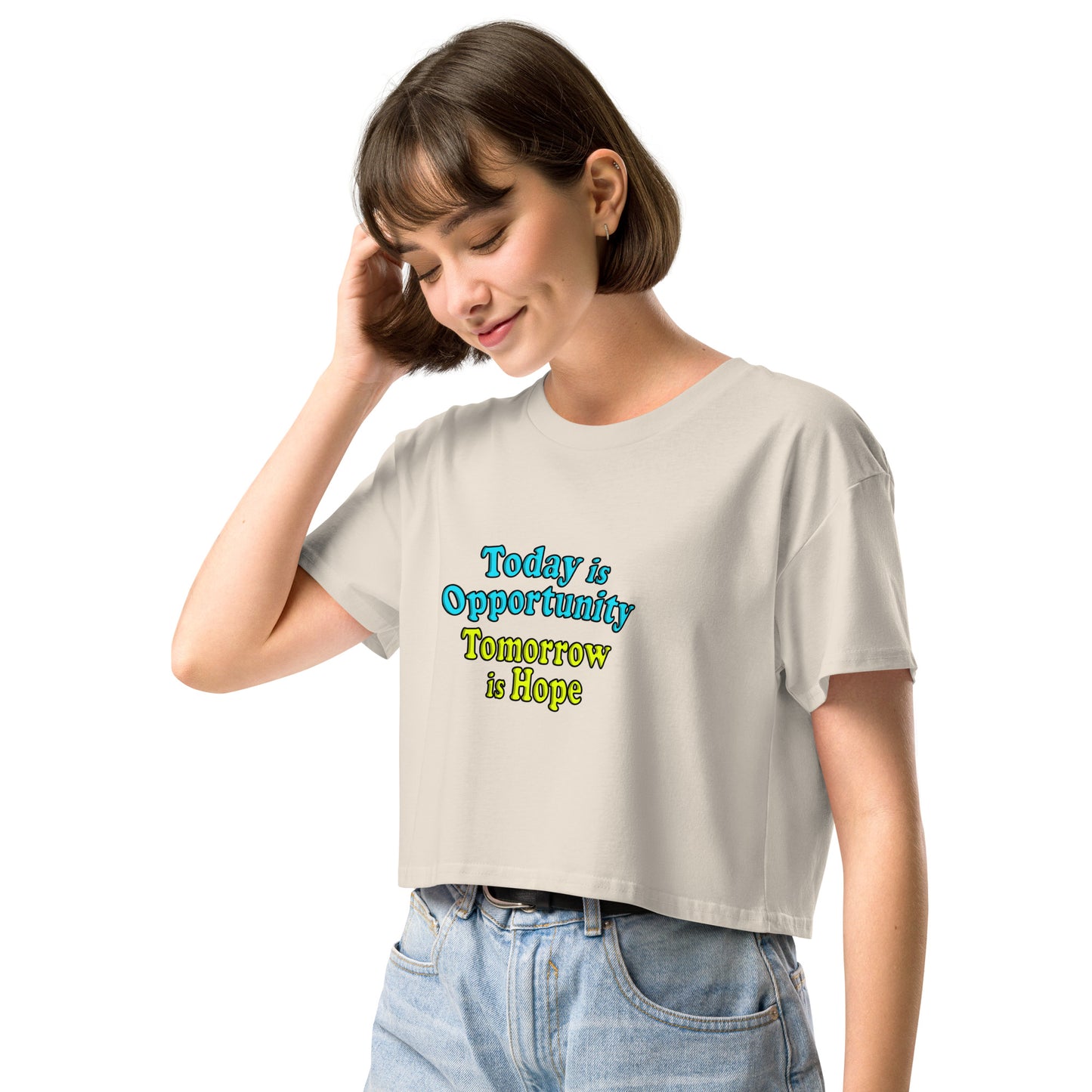 attitude hope kindness premium Cotton Women’s crop top mighty shirt