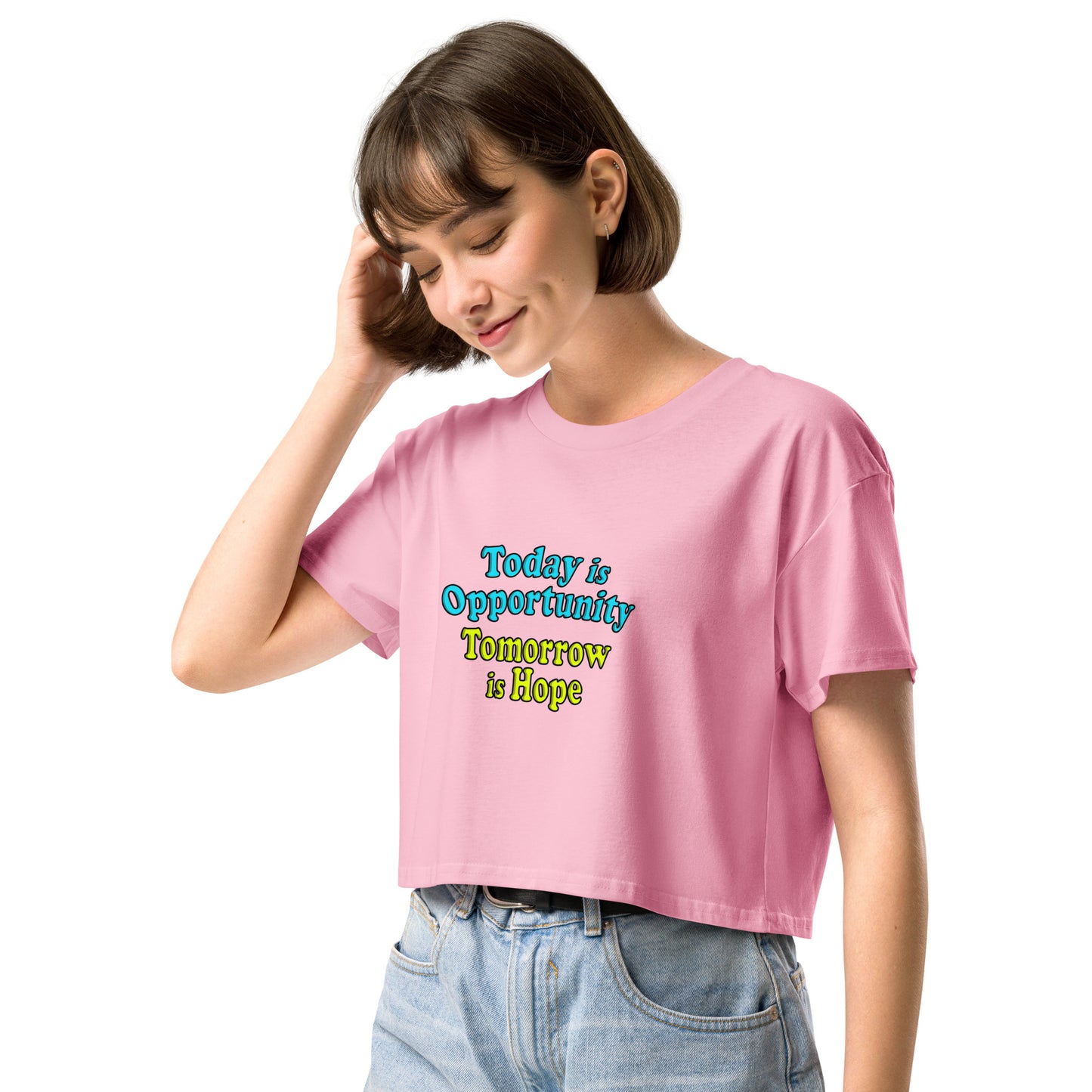 attitude hope kindness premium Cotton Women’s crop top mighty shirt