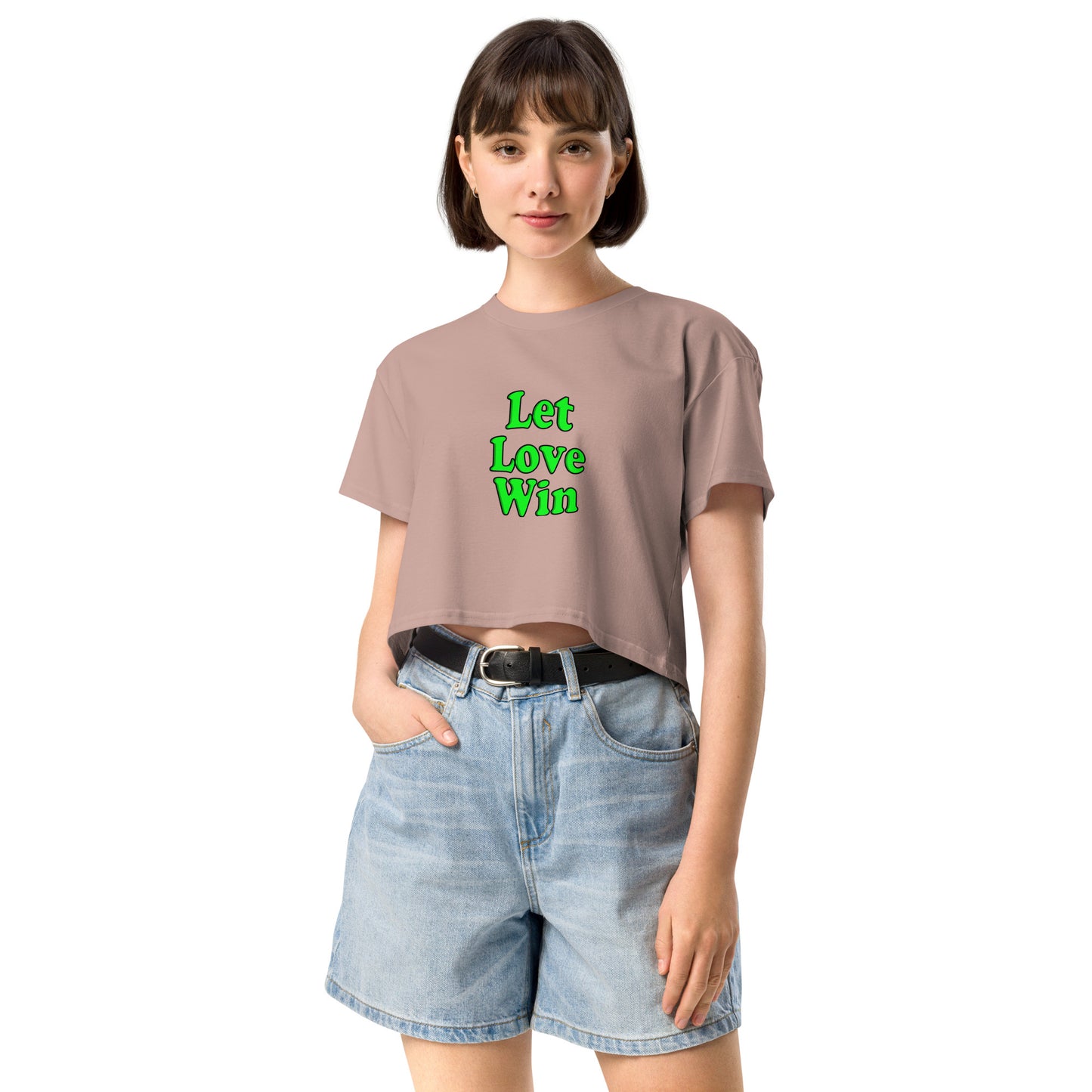 love kindness inspire premium Women's Crop Top Cotton mighty shirt attitude