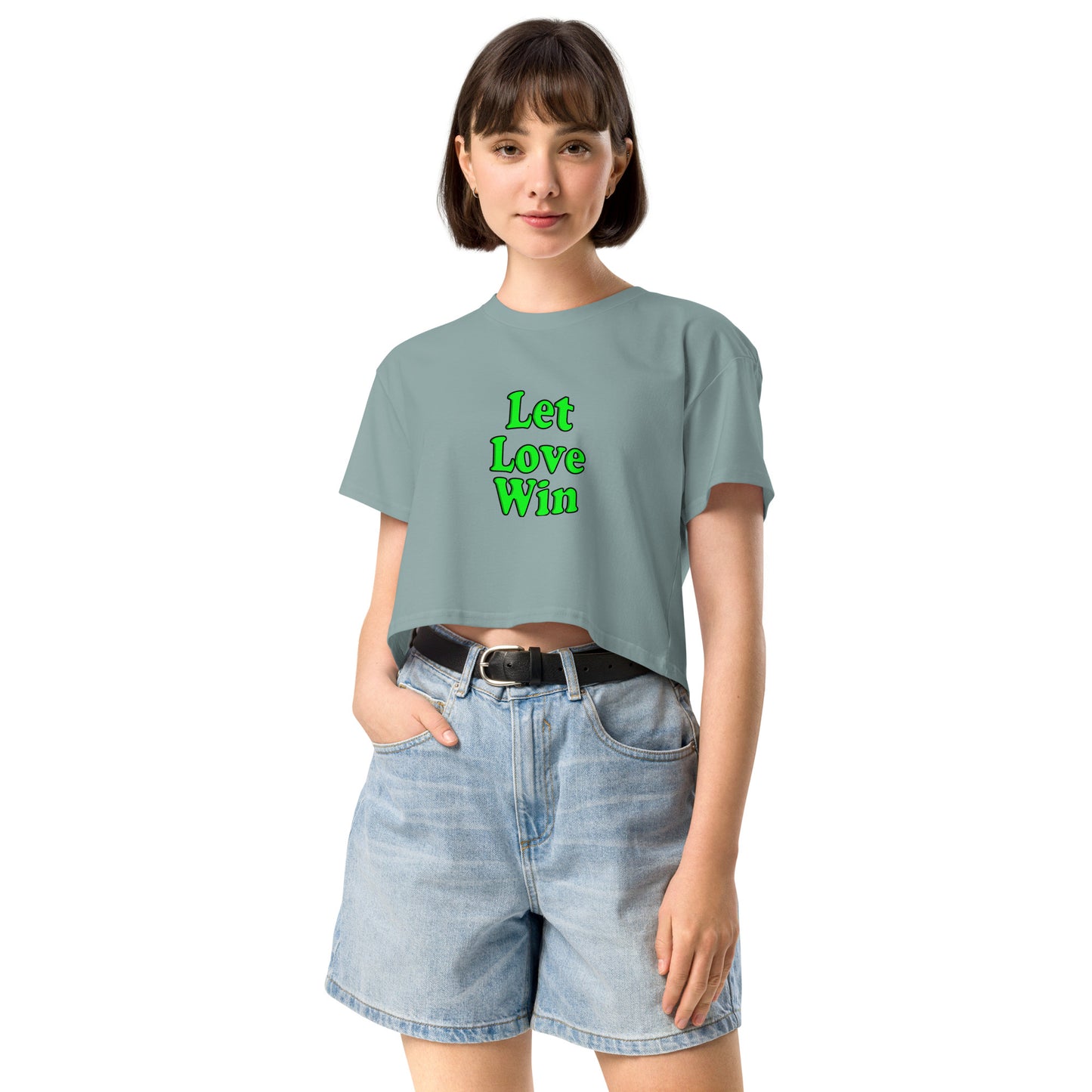 love kindness inspire premium Women's Crop Top Cotton mighty shirt attitude