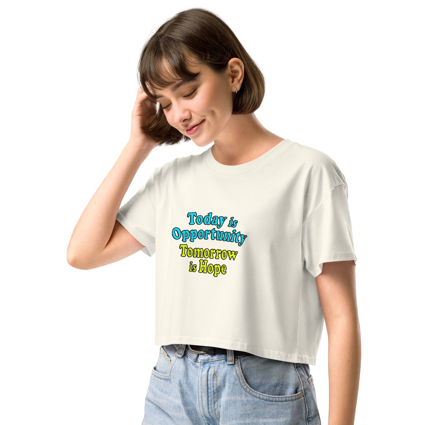 attitude hope kindness premium Cotton Women’s crop top mighty shirt