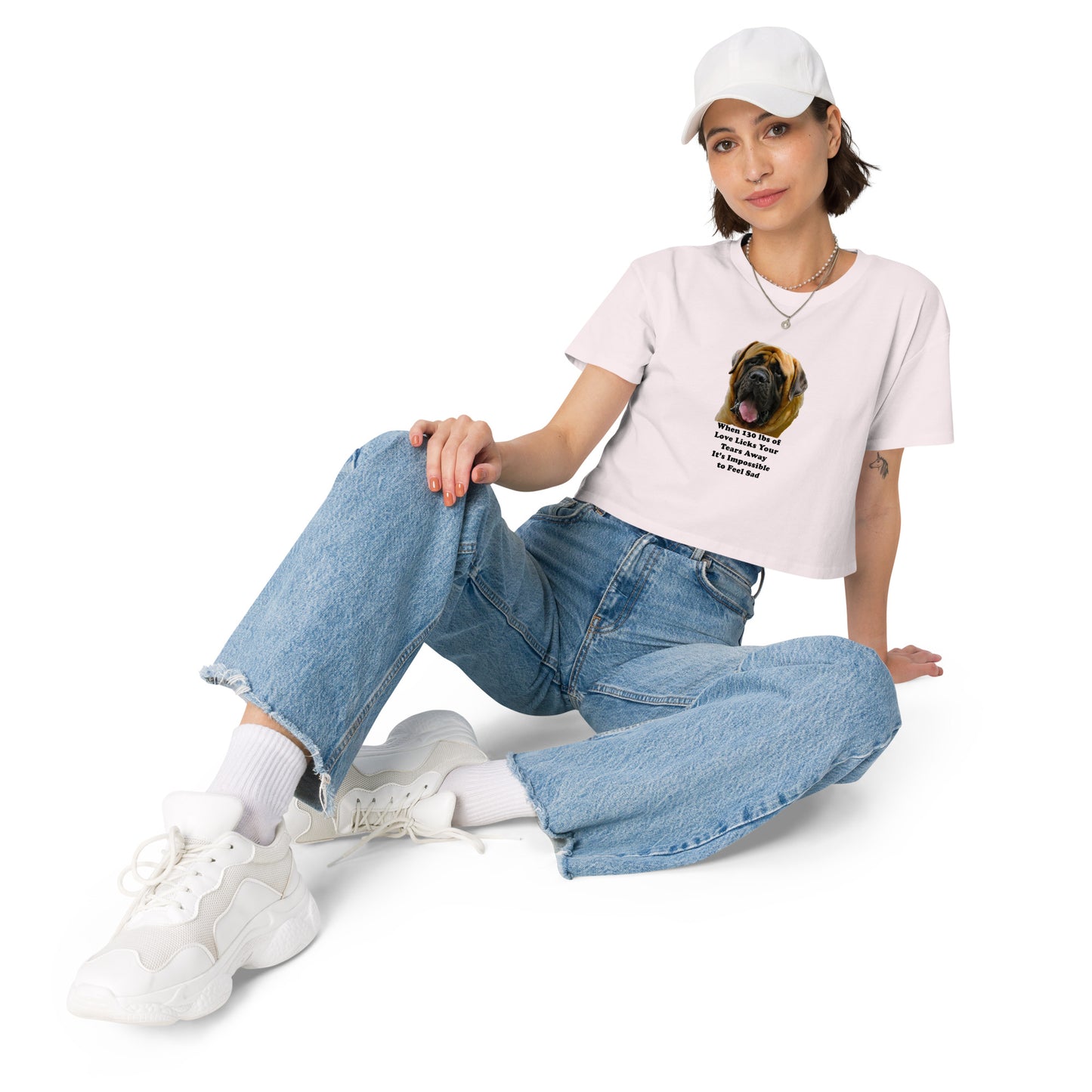 MightyShirt dog love rescue women's crop top