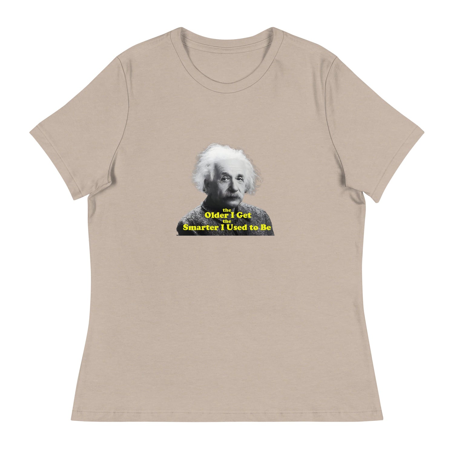 beige T-Shirt with Albert Einstein picture