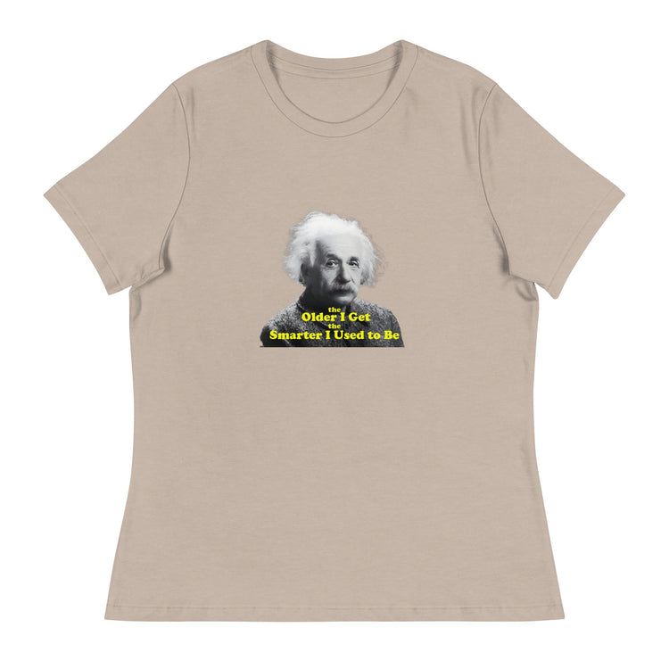 beige T-Shirt with Albert Einstein picture