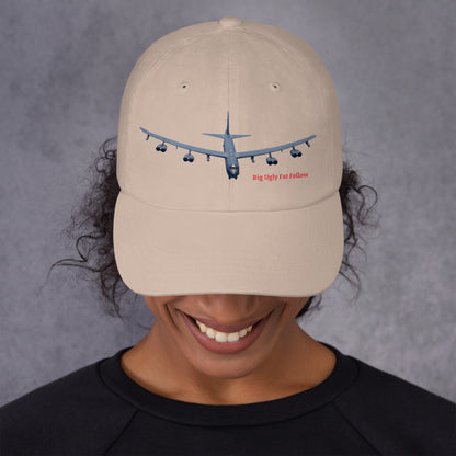MightyShirt B-52 bomber airplane dad hat cotton