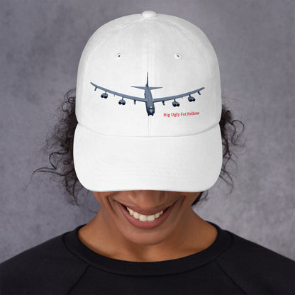 MightyShirt B-52 bomber airplane dad hat cotton