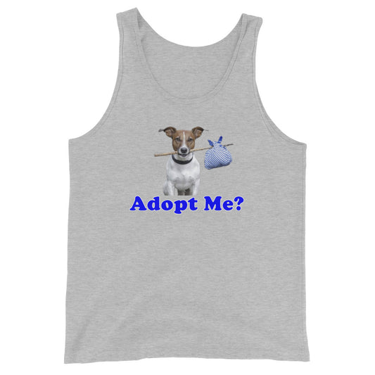 Adopt Me dog rescue 100% cotton men's tank top MightyShirt