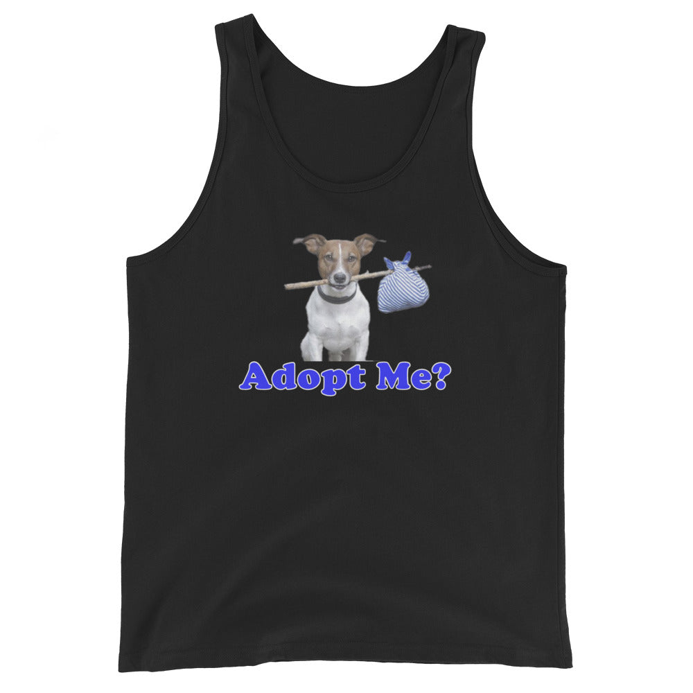 Adopt Me dog rescue 100% cotton men's tank top MightyShirt