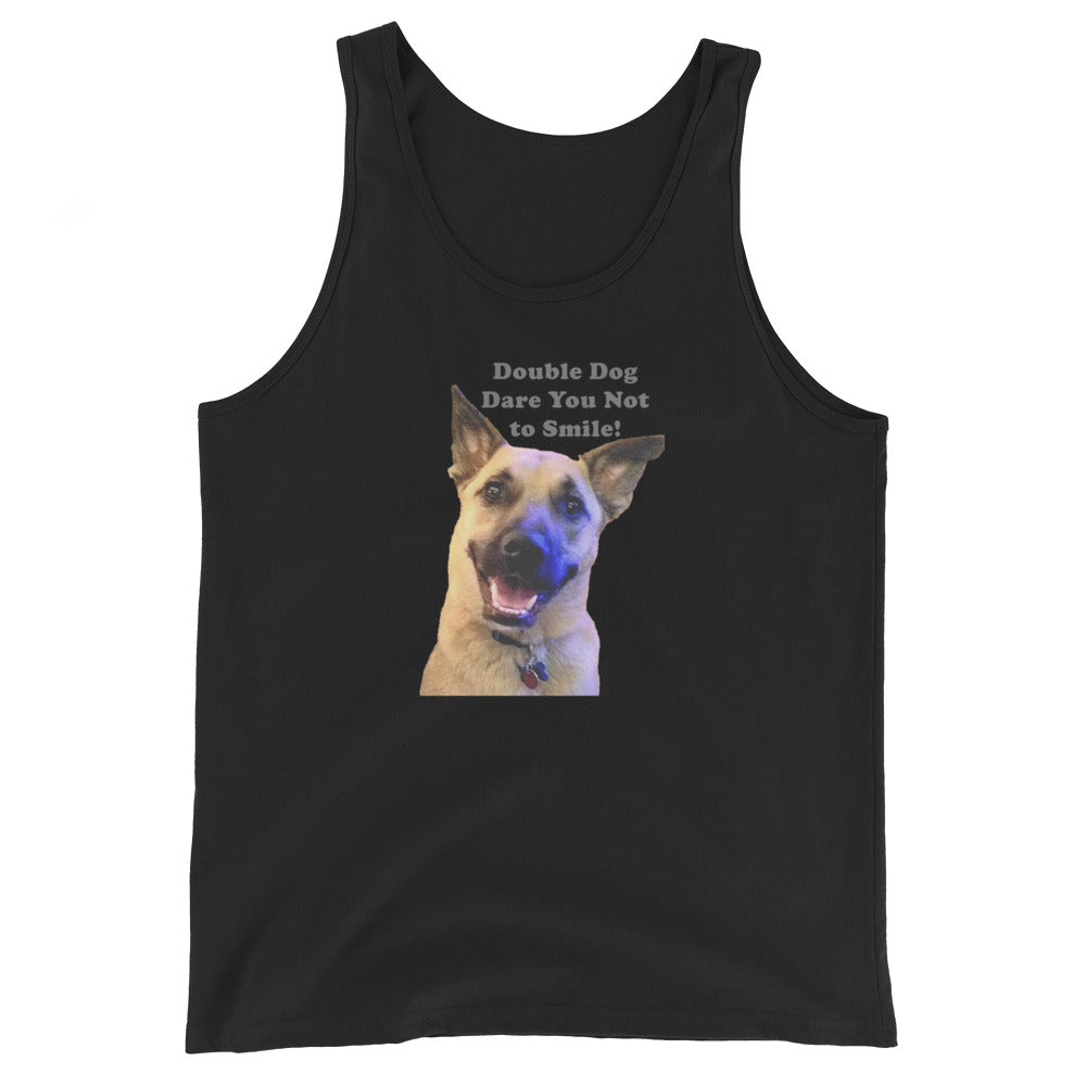 Double Dog rescue Dare Smile Cotton Men's Tank Top MightyShirt funny