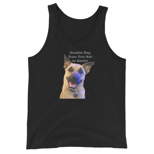 Double Dog rescue Dare Smile Cotton Men's Tank Top MightyShirt funny