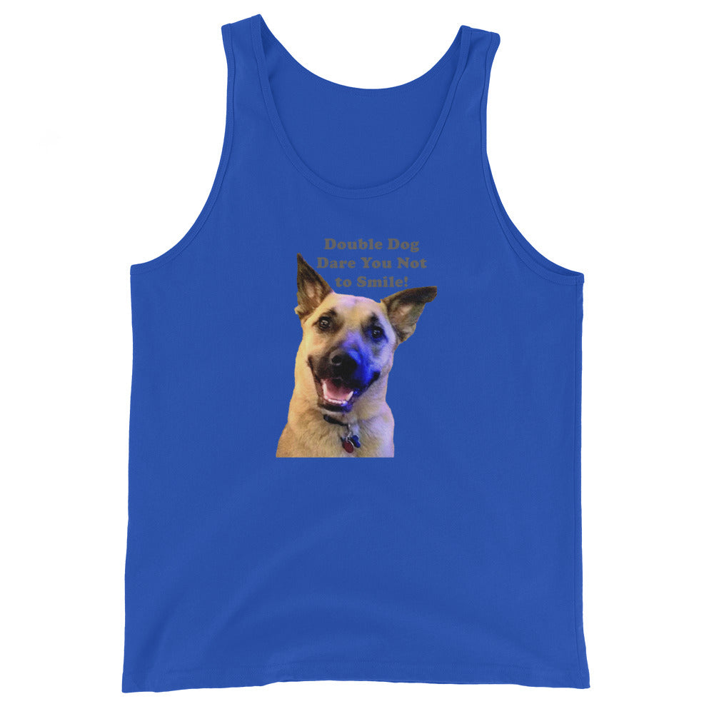 Double Dog rescue Dare Smile Cotton Men's Tank Top MightyShirt funny
