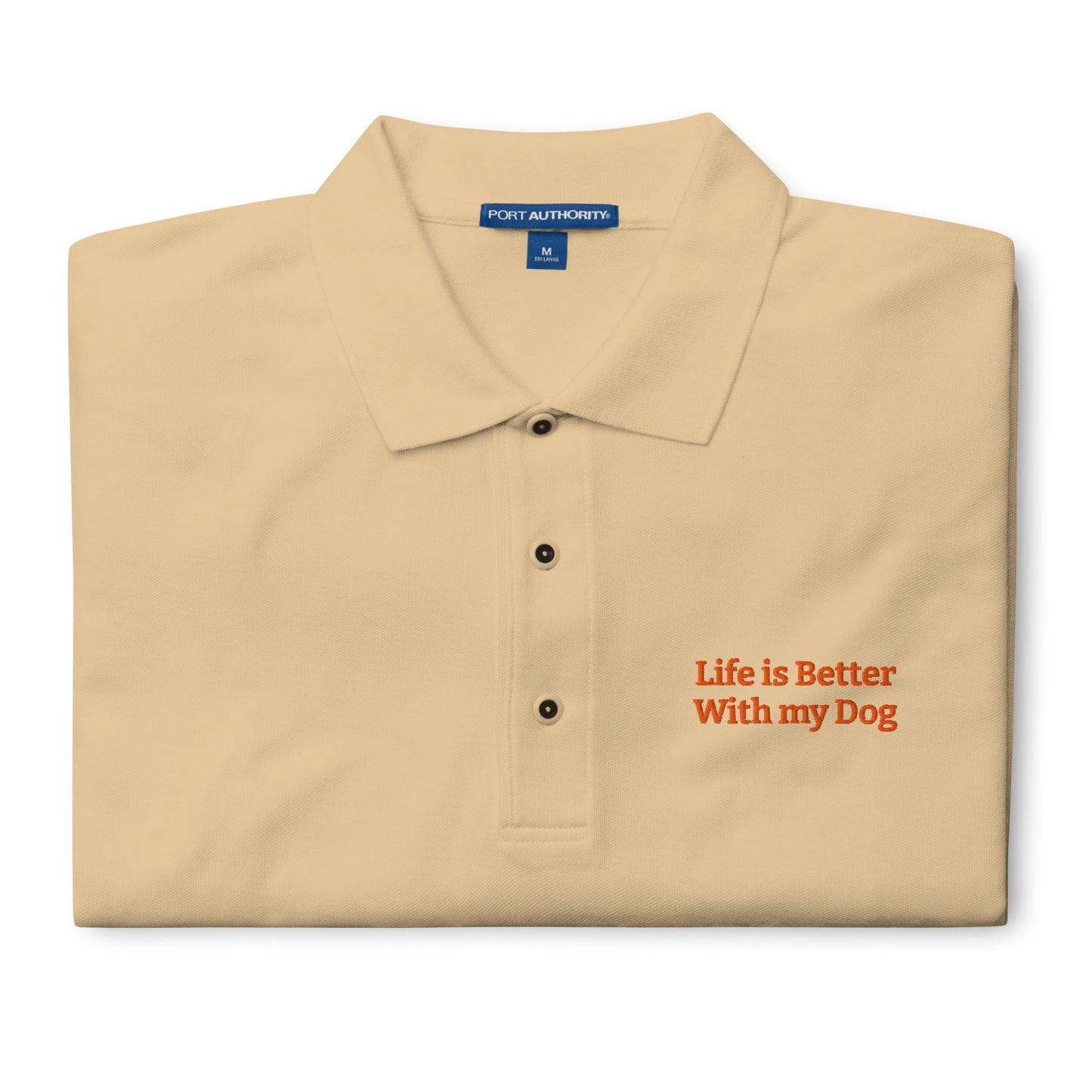 Dogs Love Me Embroidered Premium Polo Shirt  by MightyShirt