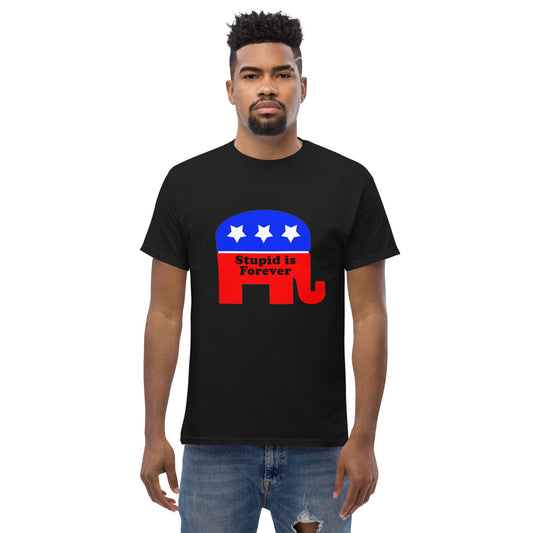 political cotton unisex T-Shirt MightyShirt republican stupid democrat