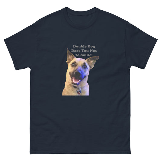 Dog rescue dare smile funny cotton T-Shirt MIghtyShirt 