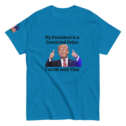 MightyShirt Political Trump Convicted Felon  100% cotton unisex T-Shirt
