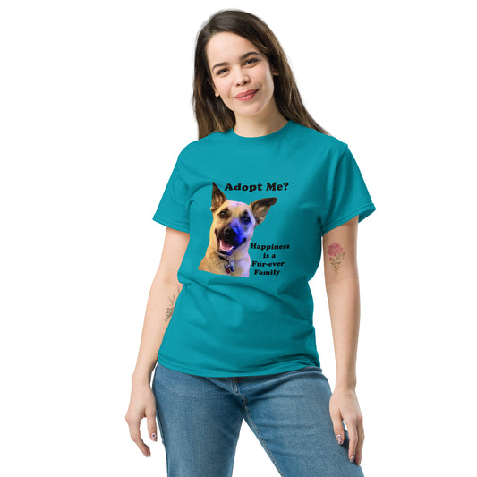 Adopt Cotton Unisex classic T-Shirt Dog Adopt Rescue Love MightyShirt